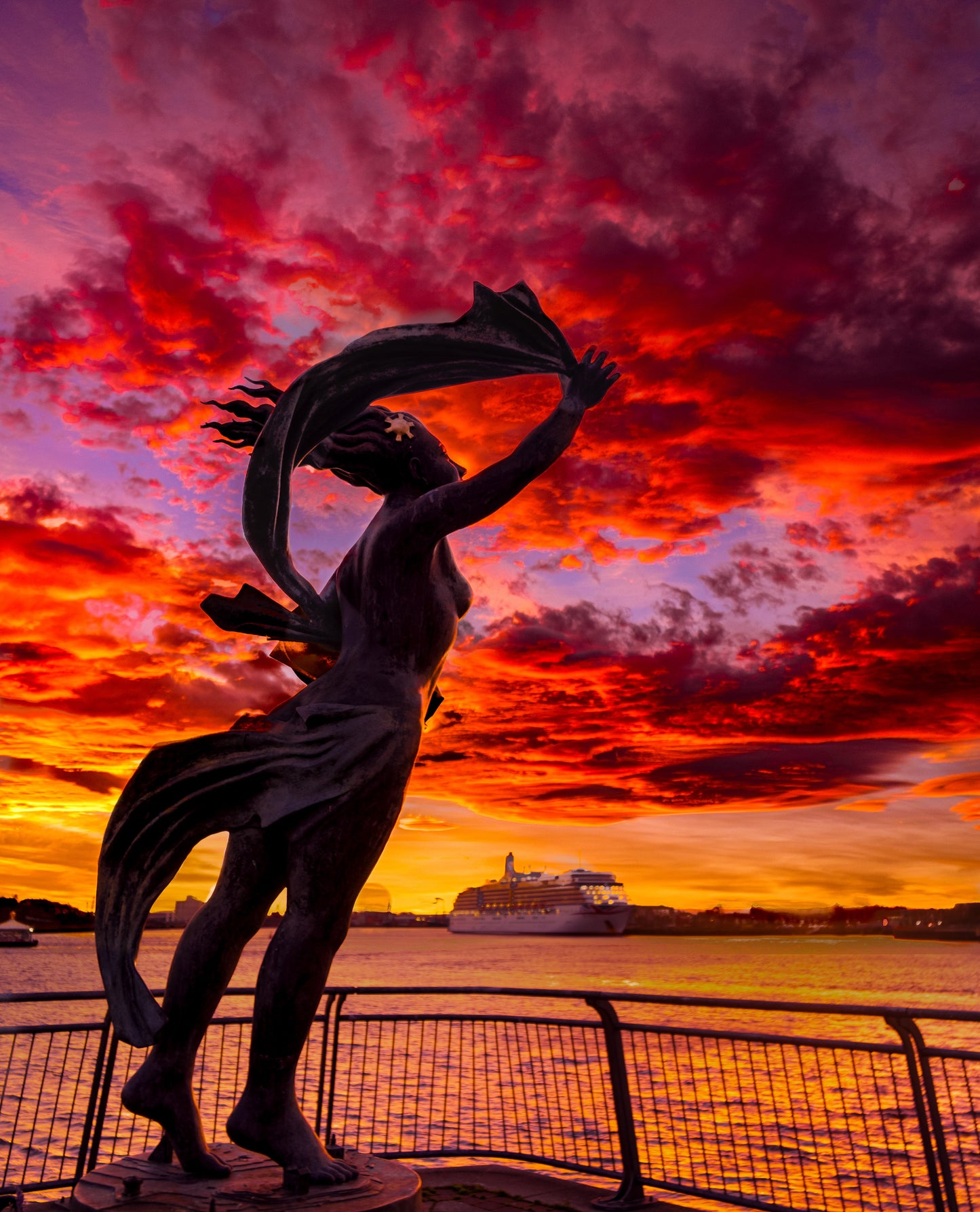 Sunset at the Spirit of South Shields