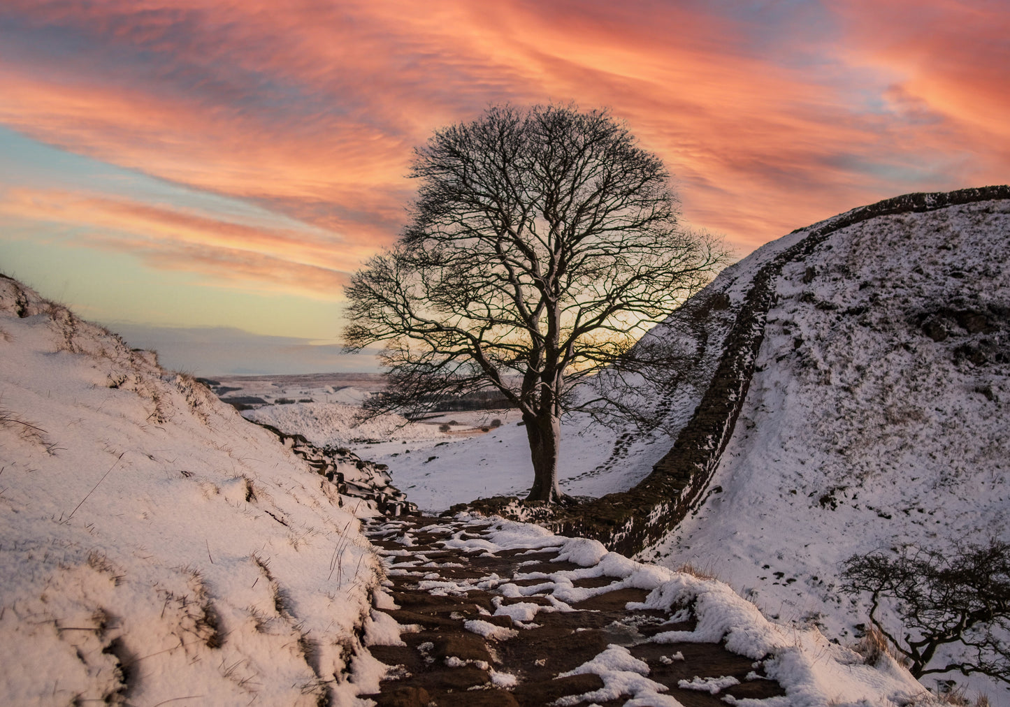 Winter at Sycamore Gap