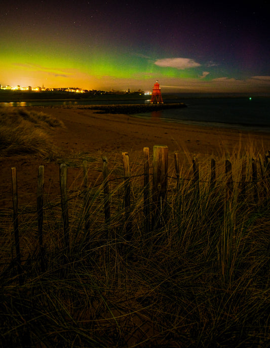 The Northern Lights at the Groyne